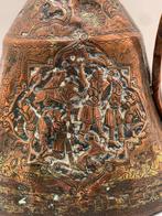 Kan - Qajar koperen kan (Abrigh) – met de hand gegraveerd, Antiek en Kunst
