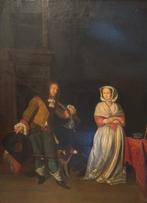 After Gabriel Metsu (XIX), Naar - Il Cacciatore e la Dama