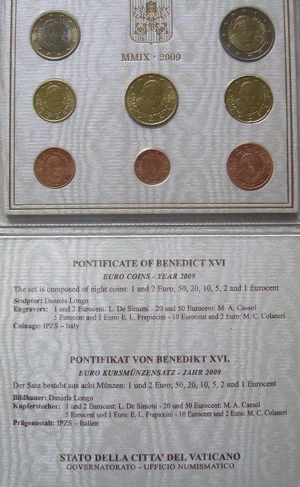 Vaticaan. Year Set (BU) 2009 (Zonder Minimumprijs), Postzegels en Munten, Munten | Europa | Euromunten