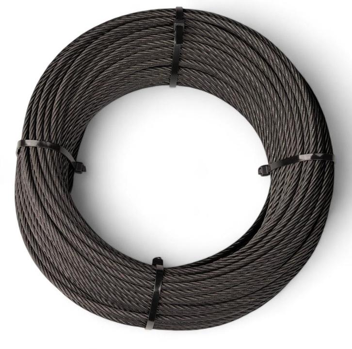 Staalkabel 3 mm, 10 meter gebundeld, zwart, Doe-het-zelf en Verbouw, IJzerwaren en Bevestigingsmiddelen, Verzenden