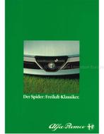 1985 ALFA ROMEO SPIDER BROCHURE DUITS, Boeken, Auto's | Folders en Tijdschriften, Nieuw, Alfa Romeo, Author
