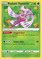 Radiant Tsareena 016/195 Silver Tempest, Hobby en Vrije tijd, Verzamelkaartspellen | Pokémon, Losse kaart, Nieuw, Foil, Ophalen of Verzenden