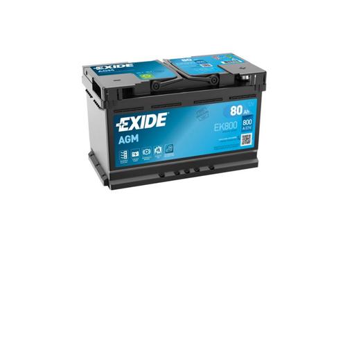 Exide AGM accu | EK800 | 12V 80Ah, Auto-onderdelen, Accu's en Toebehoren, Ophalen of Verzenden