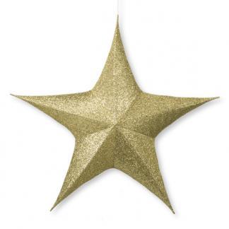 Kerstster | Ø 135 cm (5-punts, Binnen, Goud), Diversen, Kerst, Nieuw, Verzenden