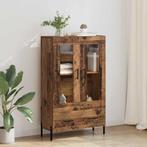 vidaXL Highboard Corona Oud Hout 69,5 x 31 x 115 cm Bewerkt, Huis en Inrichting, Kasten | Buffetkasten, Minder dan 50 cm, Verzenden