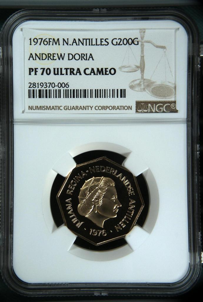 Gouden 200 Gulden 1976 Andrew Doria Proof, Postzegels en Munten, Munten | Nederland, Losse munt, Goud, Verzenden