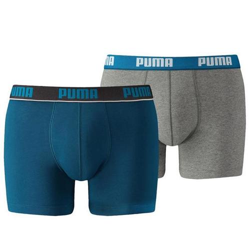 Puma Boxershort 2Pack BASIC STRIPE Sailor Blue / Grey Melee, Kleding | Heren, Ondergoed, Verzenden