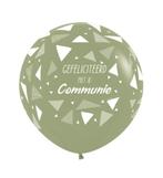 Ballonnen Gefeliciteerd Met Je Communie Triangles Eucalyptus, Hobby en Vrije tijd, Feestartikelen, Verzenden, Nieuw