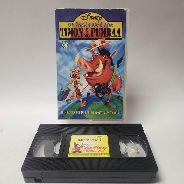 Disney de Wereld Rond met Timon & Pumbaa VHS, Cd's en Dvd's, VHS | Kinderen en Jeugd, Ophalen of Verzenden