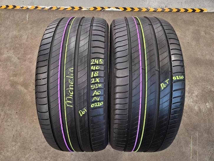 245/40/18 93H AO MICHELIN ZOMERBANDEN 6MM PROFIEL 2X, Auto-onderdelen, Banden en Velgen, 18 inch, Erkend duurzaam, Zomerbanden
