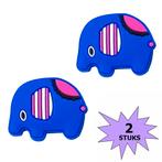 Fako Bijoux - Tennisdemper - Olifant - Blauw - 2 Stuks, Verzenden, Nieuw