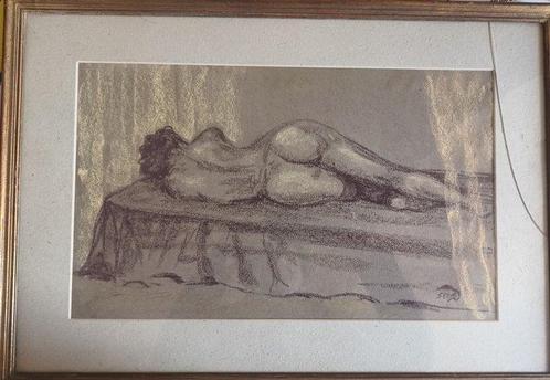 Henry Wabel - Nudo disteso, Antiek en Kunst, Kunst | Schilderijen | Klassiek