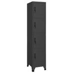 vidaXL Lockerkast 38x45x180 cm staal antracietkleurig, Huis en Inrichting, Kasten | Lockerkasten, Verzenden, Nieuw