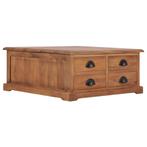vidaXL Salontafel 68x68x30 cm massief teakhout, 50 tot 100 cm, Verzenden, Teakhout, Nieuw