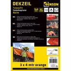 Benson Oranje dekzeil - 2x3 m - Waterdicht - PE 65GSM - L..., Ophalen of Verzenden, Nieuw