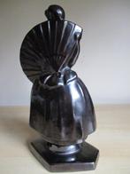 J. Genvane - Beeld, Dame met waaier - 30 cm - Terracotta -, Antiek en Kunst