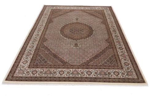 New Indian Tabriz Wool&Silk Carpet with Luxurious Mahi, Huis en Inrichting, Stoffering | Tapijten en Kleden