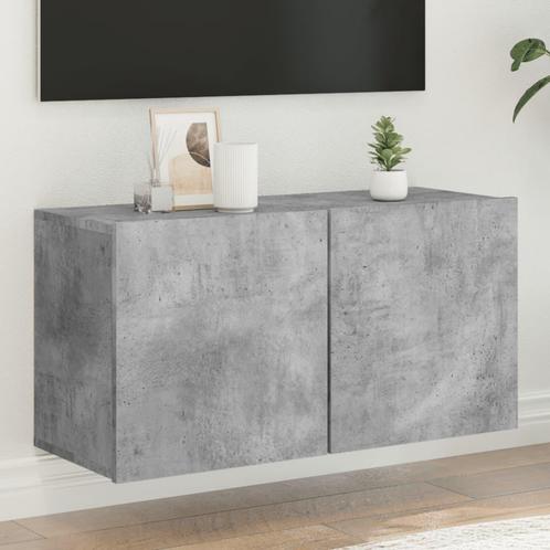 vidaXL Tv-meubel wandgemonteerd 80x30x41 cm betongrijs, Huis en Inrichting, Kasten | Televisiemeubels, 25 tot 50 cm, Nieuw, Overige houtsoorten