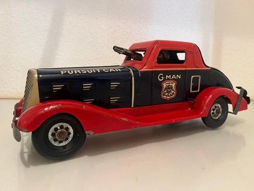 Louis Marx & Co. - G-Man Pursuit Car - Opwindbare blikken, Antiek en Kunst, Antiek | Speelgoed