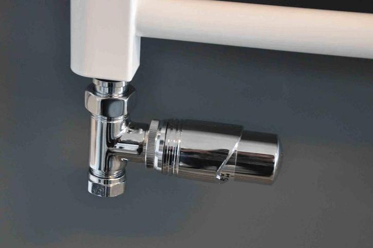 Wiesbaden Luxe thermostatische radiator aansluitset, recht,, Doe-het-zelf en Verbouw, Verwarming en Radiatoren, Radiator, Nieuw