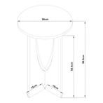 Bijzettafel Rindal rond 56,5xØ38 cm eikenkleurig [en.casa], Huis en Inrichting, Tafels | Bijzettafels, Verzenden, Nieuw