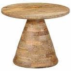 vidaXL Bijzettafel Ø50x40 cm massief mangohout, Huis en Inrichting, Tafels | Bijzettafels, Verzenden, Nieuw