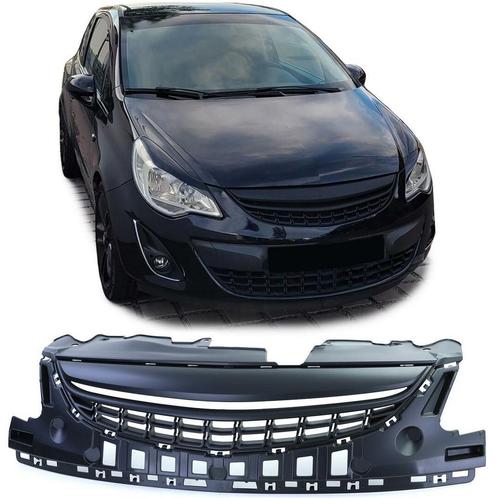 Zwarte Gril Zonder Embleem Opel Corsa D Facelift 11-14 PA057, Auto-onderdelen, Carrosserie en Plaatwerk, Nieuw, Herkomst onderdeel bekend
