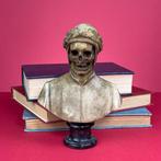 Beeldje - Memento Mori – Alabaster Bust of Dante in Hell -, Antiek en Kunst, Curiosa en Brocante