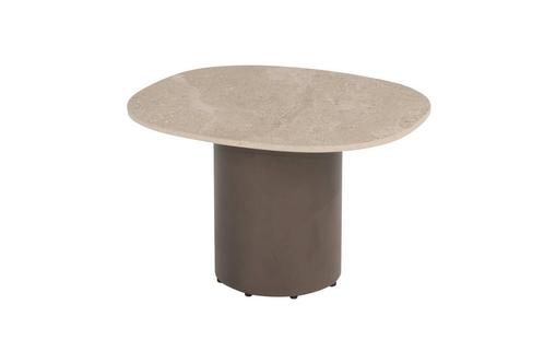 4 Seasons Salontafel Sofie Keramiek 50x60 cm. - zand/terre, Tuin en Terras, Tuintafels, Nieuw, Overige materialen, Rond, Verzenden