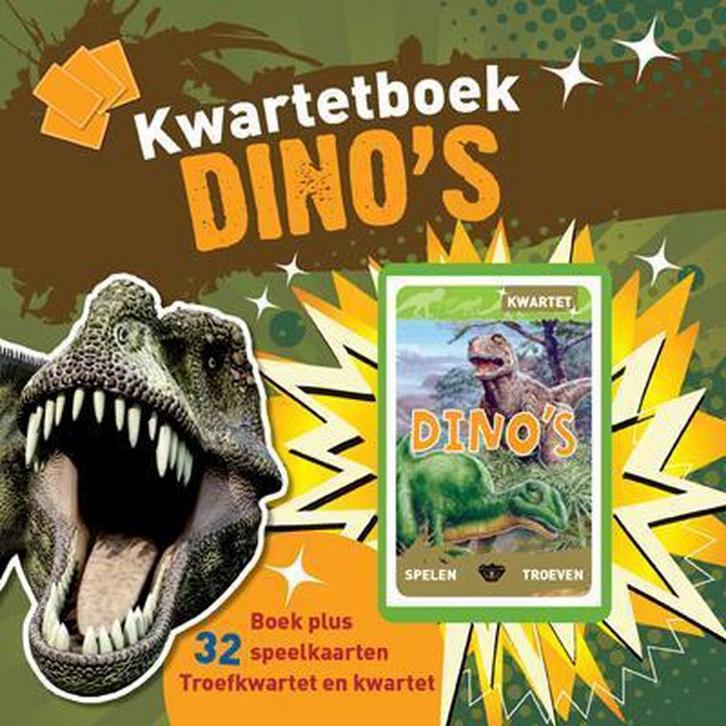KWARTETBOEK : DINOS - BOEK + KAARTEN 9789461882578, Boeken, Kinderboeken | Baby's en Peuters, Gelezen, Verzenden