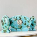 Klok en garnituur set (3) - Thulin - Art Deco Aardewerk -