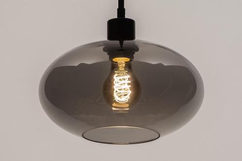Rietveld Hanglampen - Zwart, Grijs - Glas, Metaal, Huis en Inrichting, Lampen | Hanglampen, Verzenden