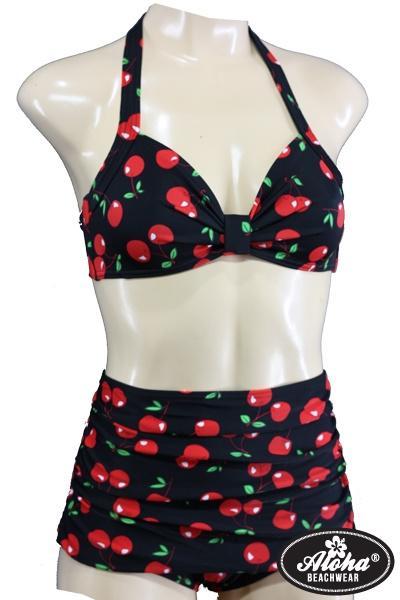 Aloha Beachwear, 50s Bikini Red Cherry in medium., Kleding | Dames, Badmode en Zwemkleding, Nieuw, Verzenden