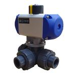 40mm T-bore 3-Weg PVC Pneumatische Kogelkraan Met, Doe-het-zelf en Verbouw, Gereedschap | Machine-onderdelen en Toebehoren, Verzenden