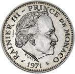 Monaco. 5 Francs 1971 Rainier III. Essai en cupro-nickel, Postzegels en Munten
