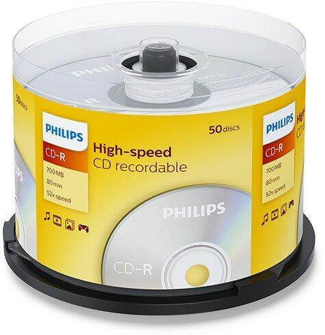 Philips CD-R 700 MB 50 stuks, Computers en Software, Beschrijfbare discs, Nieuw, Verzenden