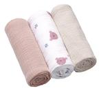 Baby Ono Crinkled Oudroze/Creme 3 Stuks Hydrofiel Luiers, Verzenden, Nieuw