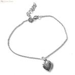 Zilveren bol hartje  armbandje, Verzenden, Nieuw, Zilver
