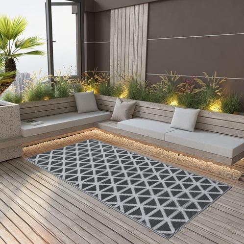vidaXL Buitenkleed ARAKIL 190x290 cm PP zwart, Huis en Inrichting, Stoffering | Tapijten en Kleden, Zwart, Nieuw, Verzenden