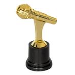 Gouden Microfoon Trofee 12cm, Hobby en Vrije tijd, Feestartikelen, Nieuw, Verzenden