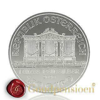 Zilver Wiener Philharmoniker munt 1 troy ounce zilveren munt, Postzegels en Munten, Munten | Europa | Niet-Euromunten, Losse munt