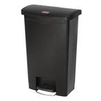 Rubbermaid Slim Jim Front Step - Pedaalemmer - 50ltr - Zwart, Verzenden