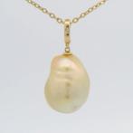 Parel - 18 karaat - 18-karaats gouden hanger met South, Antiek en Kunst