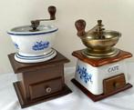 Koffiemolen (2) - Bois + Porcelaine + Laiton, Antiek en Kunst