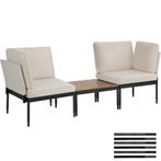 Tuinloungeset Magaluf, 5in1 functie, aluminiumframe - antrac, Tuin en Terras, Tuinsets en Loungesets, Verzenden, Nieuw