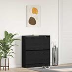 vidaXL Schoenenkast Zwart eiken 80 x 21 x 87.5 cm Bewerkt, Verzenden, Nieuw