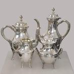 Koffie- en theeservies (4) - Verzilverd, (cijfer A) - H.