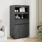 vidaXL buffetkast 60x40x116,5 cm massief grenenhout grijs, Huis en Inrichting, Kasten | Buffetkasten, Verzenden, 100 tot 150 cm