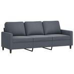 Driezitsbank Fluweel Grijs 180 cm | Retourdeal, 150 tot 200 cm, 75 tot 100 cm, Ophalen of Verzenden, Rechte bank
