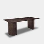 Tafel Rechthoekig Eikenhout  Half Rond  140x90, Huis en Inrichting, Tafels | Eettafels, Nieuw